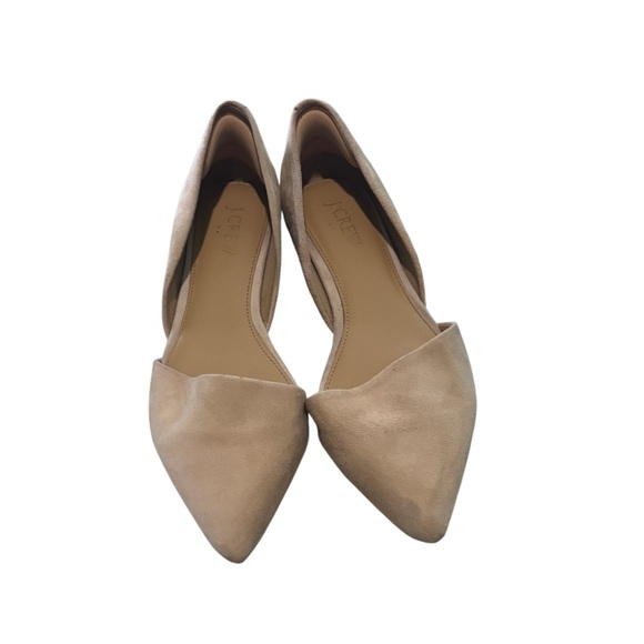 J. Crew Shoes - NEW J. Crew Zoe Suede Leather D’Orsay Pointed Toe Flats Saddle Tan Sz 7